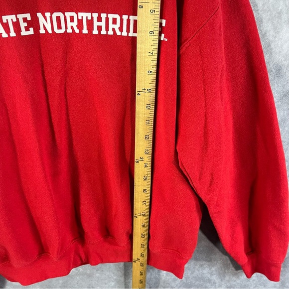 Cal State University Northridge Sweatshirt Men Medium Red CSUN Crewneck Sweater - Picture 8 of 8